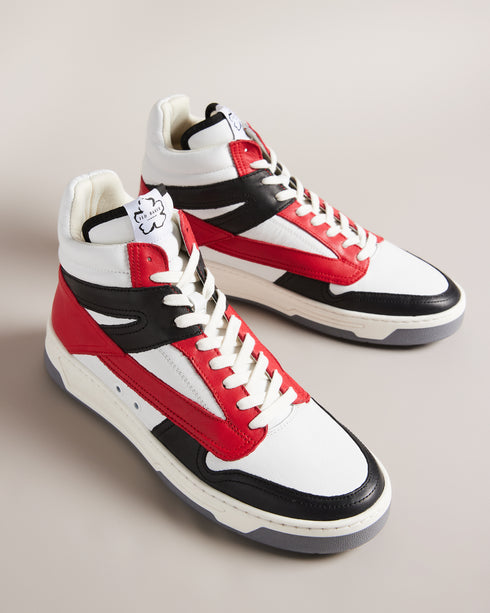 <P>Leather High Top Basketball Sneaker</P>
